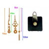Mécanisme d'horloge au choix + aiguilles style dorées 6,8/9,8cm