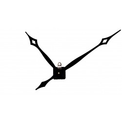 Mécanisme d'horloge SILENCIEUX+ grandes Aiguilles POINTES extra longues de 23.8 et 31.7cm DIY pour cadran épais