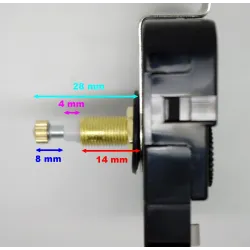 Mécanisme d'horloge + grandes aiguilles extra-longues effilées 23.8/31.4cm DIY pour cadran épais