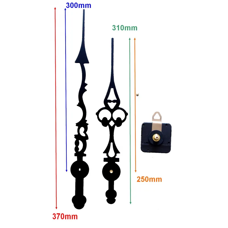 Moteur mécanisme de mouvement d'horloge à quartz à couple élevé Aiguilles extra longues 250 mm