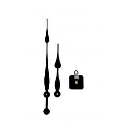 Mécanisme d'horloge + grandes aiguilles poire extra-longues 20.5/30.5cm DIY