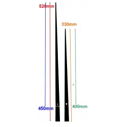 Aiguilles droites géantes 33/45cm