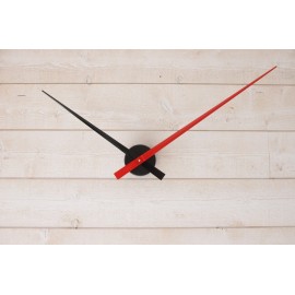 Horloge géante minimaliste Noire-Rouge