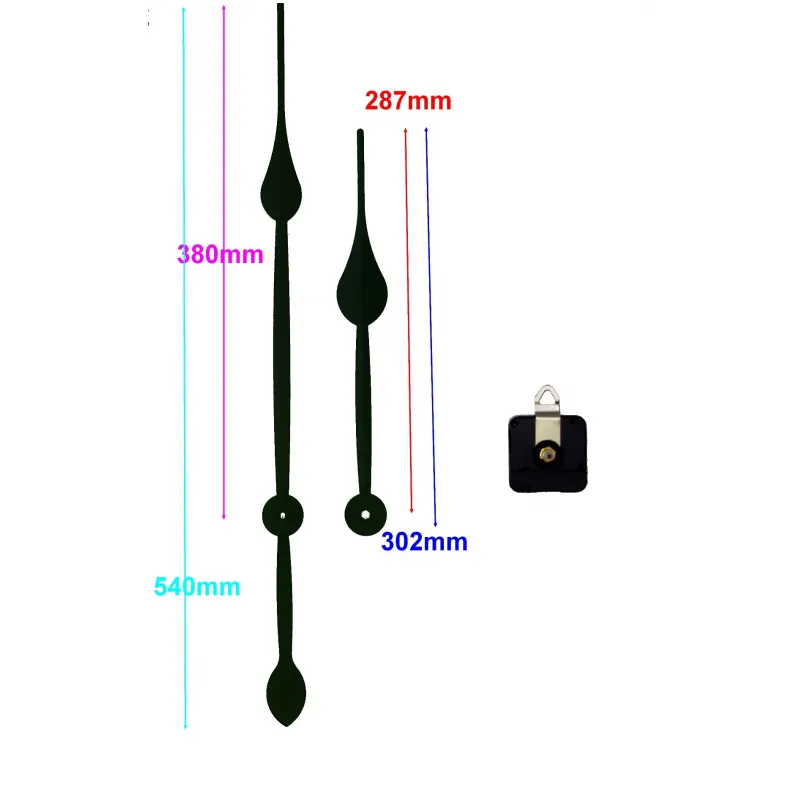Aiguilles De Pendule De Paris Style Poire Bleuies - 30 Mm (paire Heures/minutes)