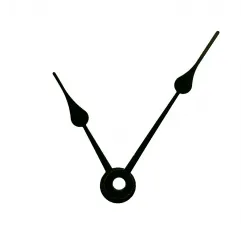 Mécanisme d'horloge + aiguilles poire très courtes 4.1 et 5.4cm