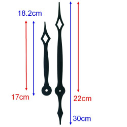 Grandes aiguilles de forme pointe de 17 et 22cm - Coloris au choix