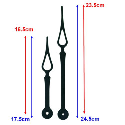 Grandes aiguilles de forme goutte de 16.5 et 23.5cm - Coloris au choix