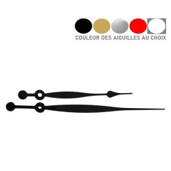 Aiguilles d'horloge de forme pointe de 17 et 22cm