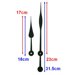 Grandes aiguilles de forme poire de 17 et 23cm - Coloris au choix