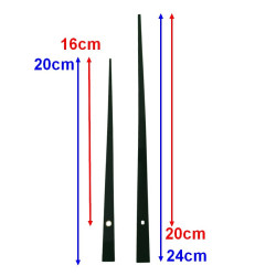 Grandes aiguilles droites effilées de 16 et 20cm - Coloris au choix