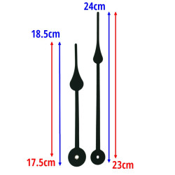 Grandes aiguilles de forme poire de 17.5 et 23cm - Coloris au choix