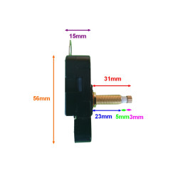 Mécanisme d'horloge AU CHOIX + grandes aiguilles droites 17/24cm DIY