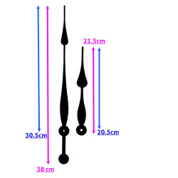 Aiguilles poire extra-longues 20.5/30.5cm