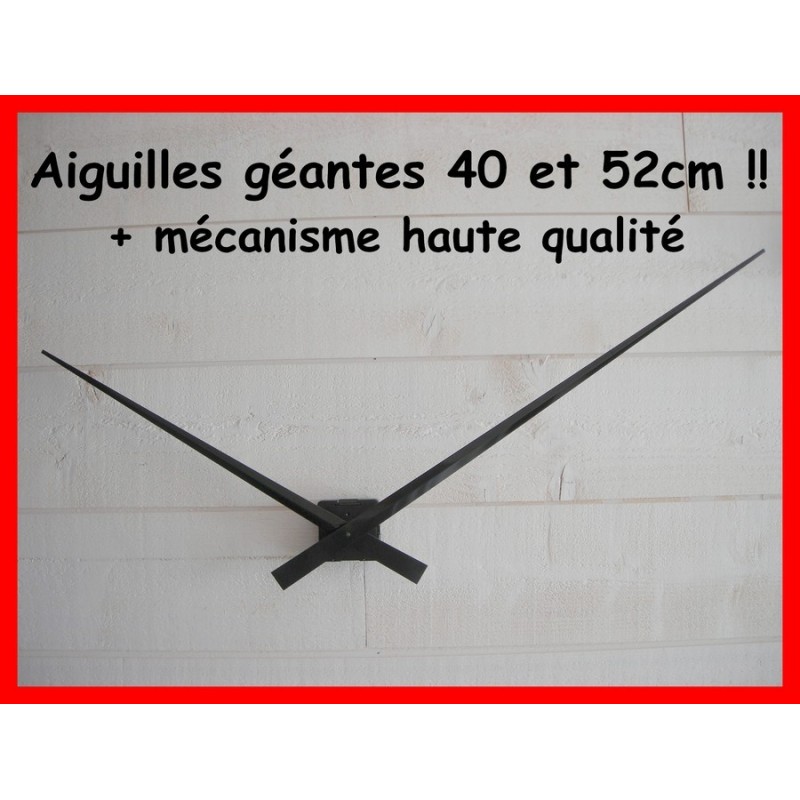 mouvement horloge quartz grandes aiguilles géantes géante XXL 33cm /45cm pendule 
