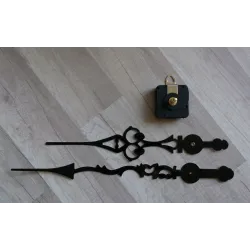 MÉCANISME + aiguilles ciselées  EXTRA-LONGUES 20 ET 30CM