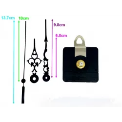 Mécanisme d'horloge au choix + aiguilles style 6,8/9,8cm